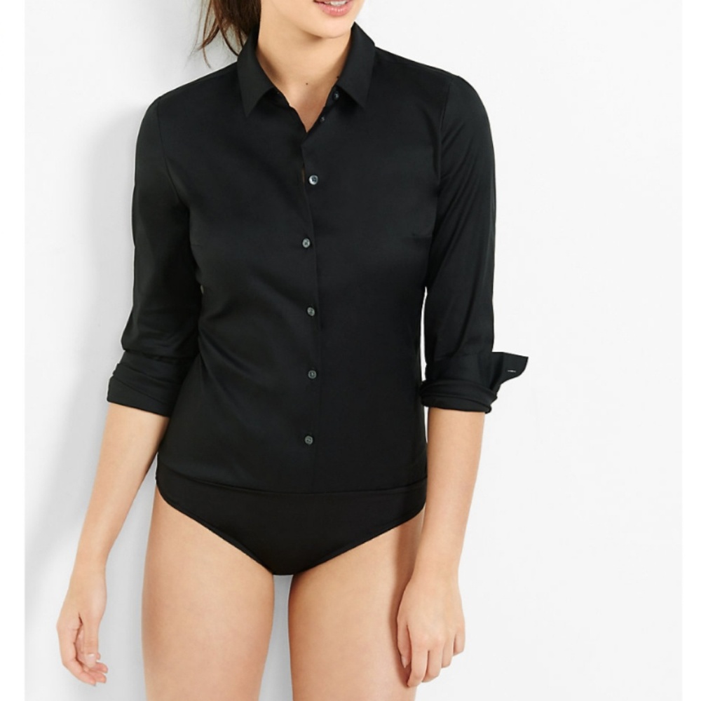 Express Essentials Fitted bodysuit shirt size XS